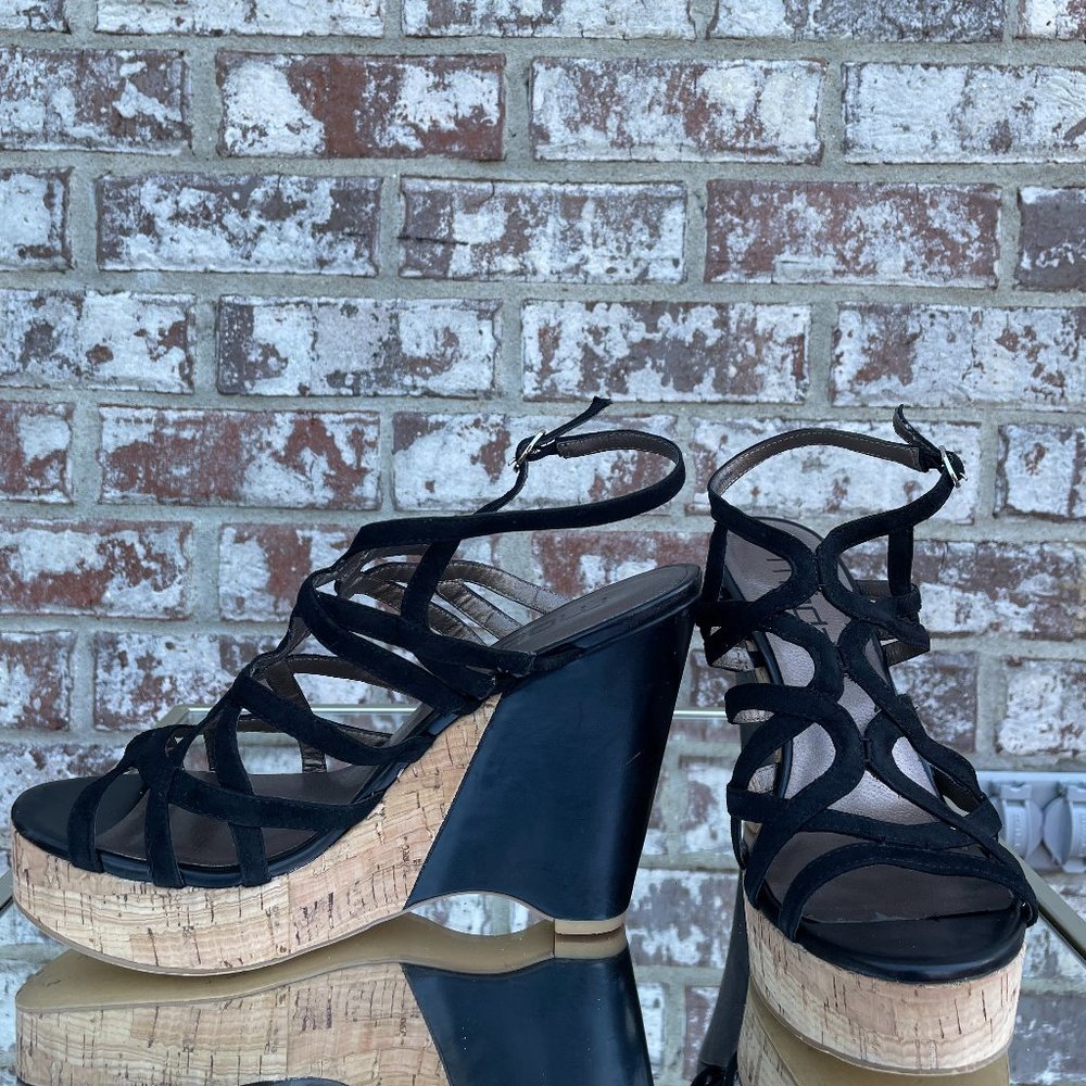 Moda Spana Rondell Platform Wedges Sandal in Black